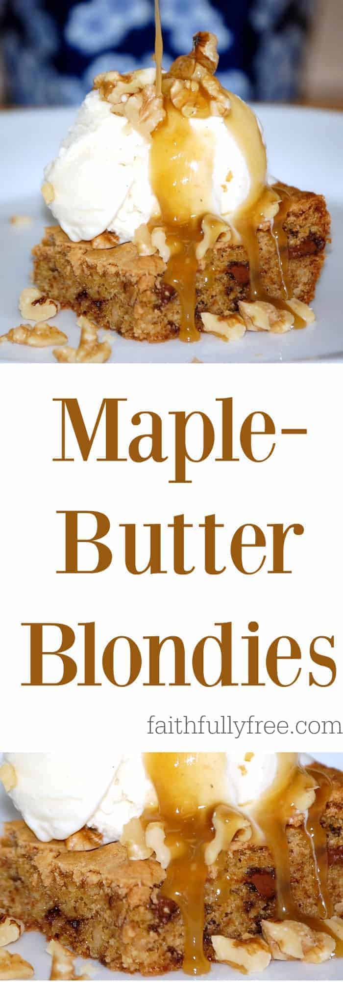 Sinfully Delicious Maple Butter Blondies
