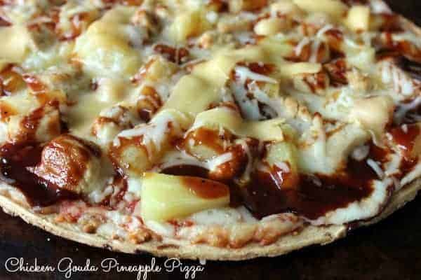 Gouda Pineapple Pizza with Chicken