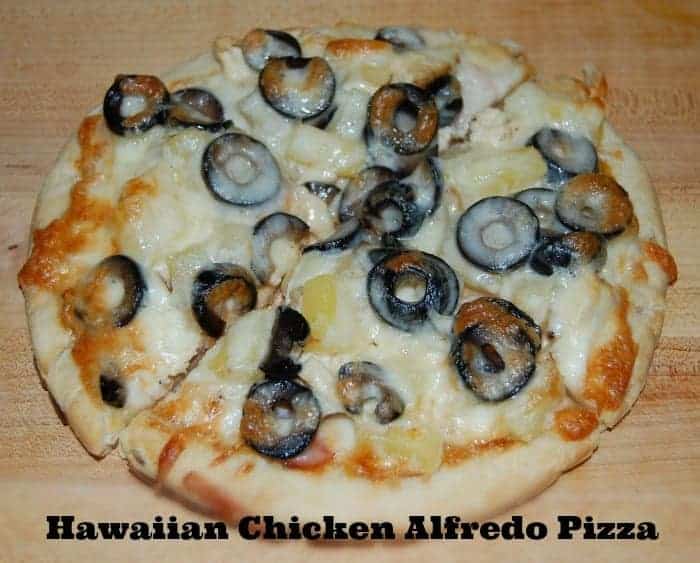 Hawaiian Chicken Alfredo Pizza