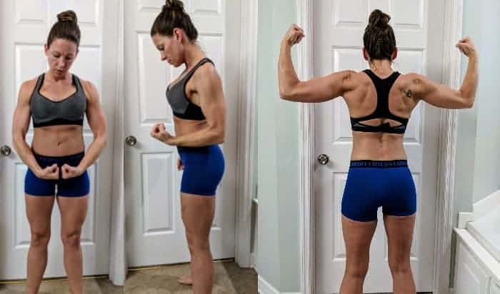 After Keto Diet photos showing, front, side, and back view
