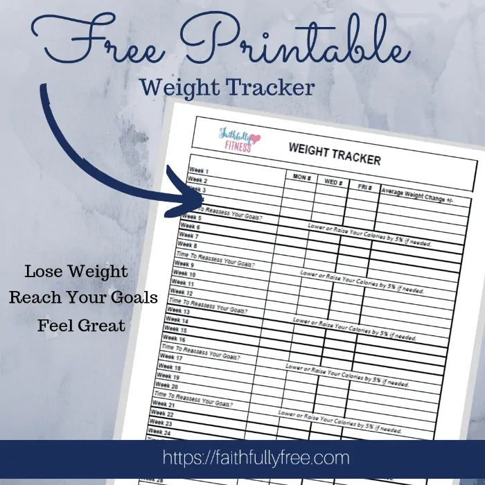 BEST Free Printable Weight Tracker for lasting results! 