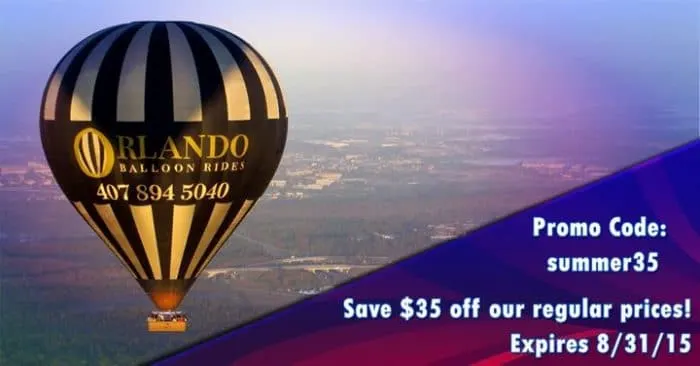 Orlando Balloon Ride Promo