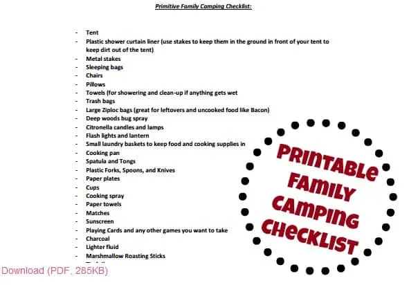 Printable-Family-Camping-Checklist