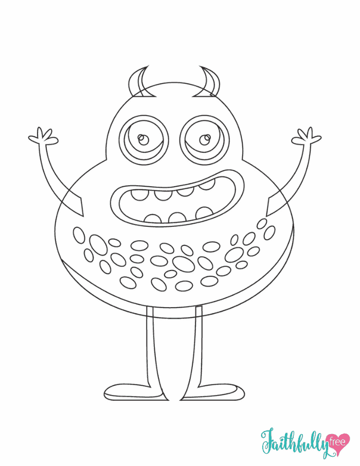 cartoon monster coloring pages