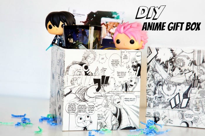 DIY Anime Gift Box - Sword Art Online Gifts, Fairy Tale Gifts, and Attack on Titan Gifts. Make your own anime gift box and fill it with goodies!