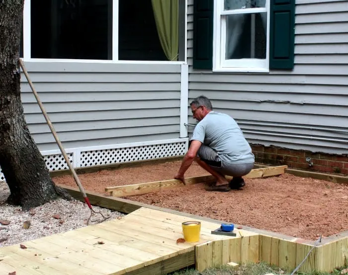 Fix a Paver Patio Fill the frame