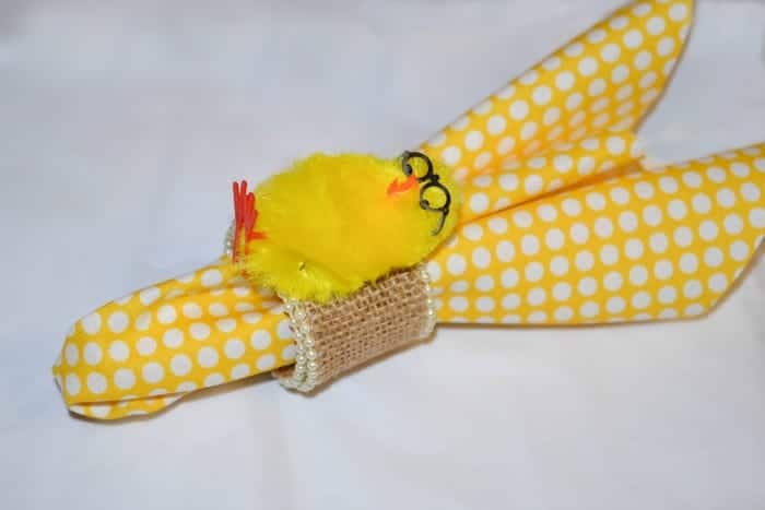 DIY Spring Napkin Rings Cute Chick Spring Table Decorations