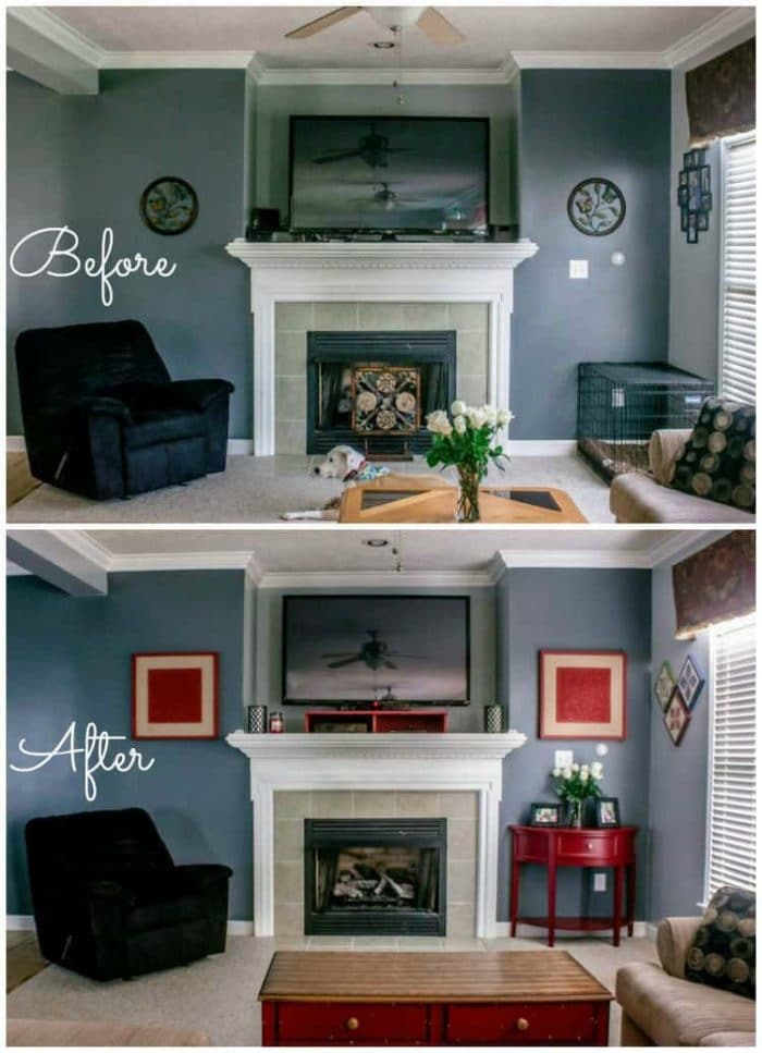 Living Room Makeover Before & After