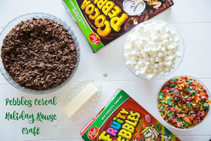 Pebbles Cereal Holiday House Craft