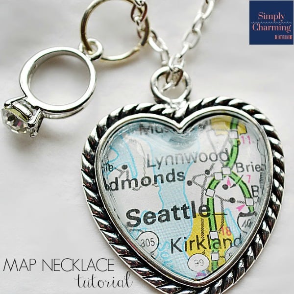 Personalized Map Necklace Tutorial -Simply Charming Faithfully Free