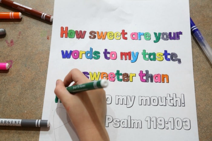 Psalm 119 Sunday School Coloring Sheet Printable