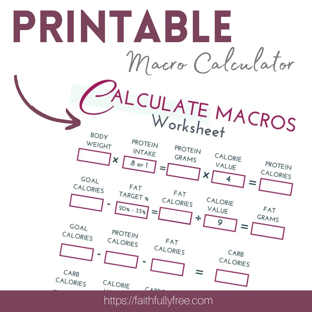 printable macro calculator 