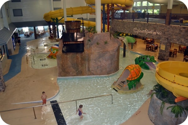 slides at indoor waterpark at Castle Rock Resort in Branson, MO