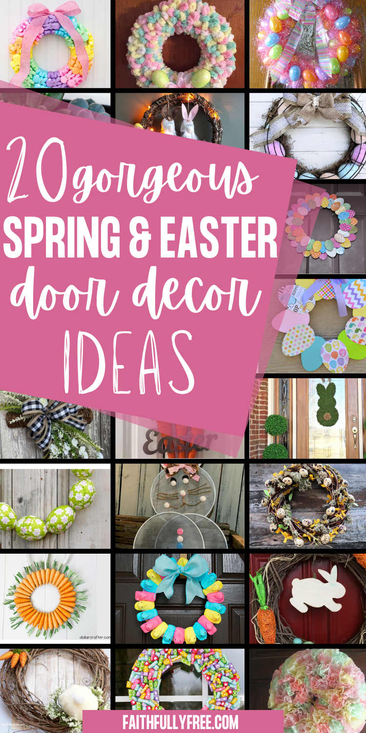 20 gorgeous spring and Easter door décor ideas.